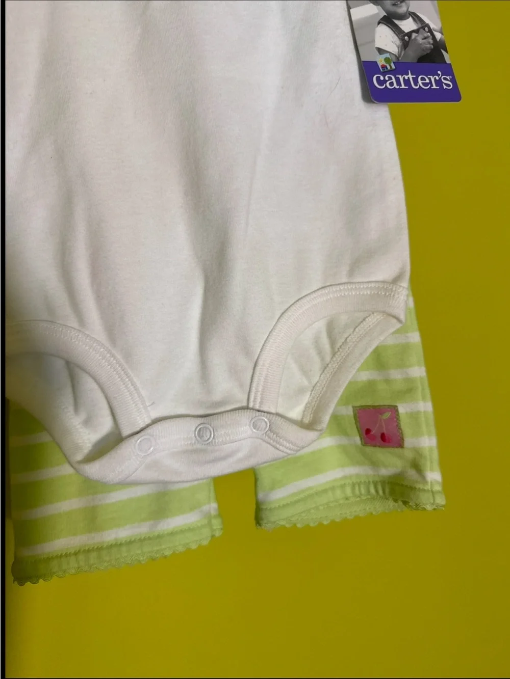 Vintage Y2K Carter's baby girl cherry 🍒 bodysuit and pants set